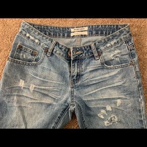 One Teaspoon Freebird Distressed Zip Ankle Jeans Size 26